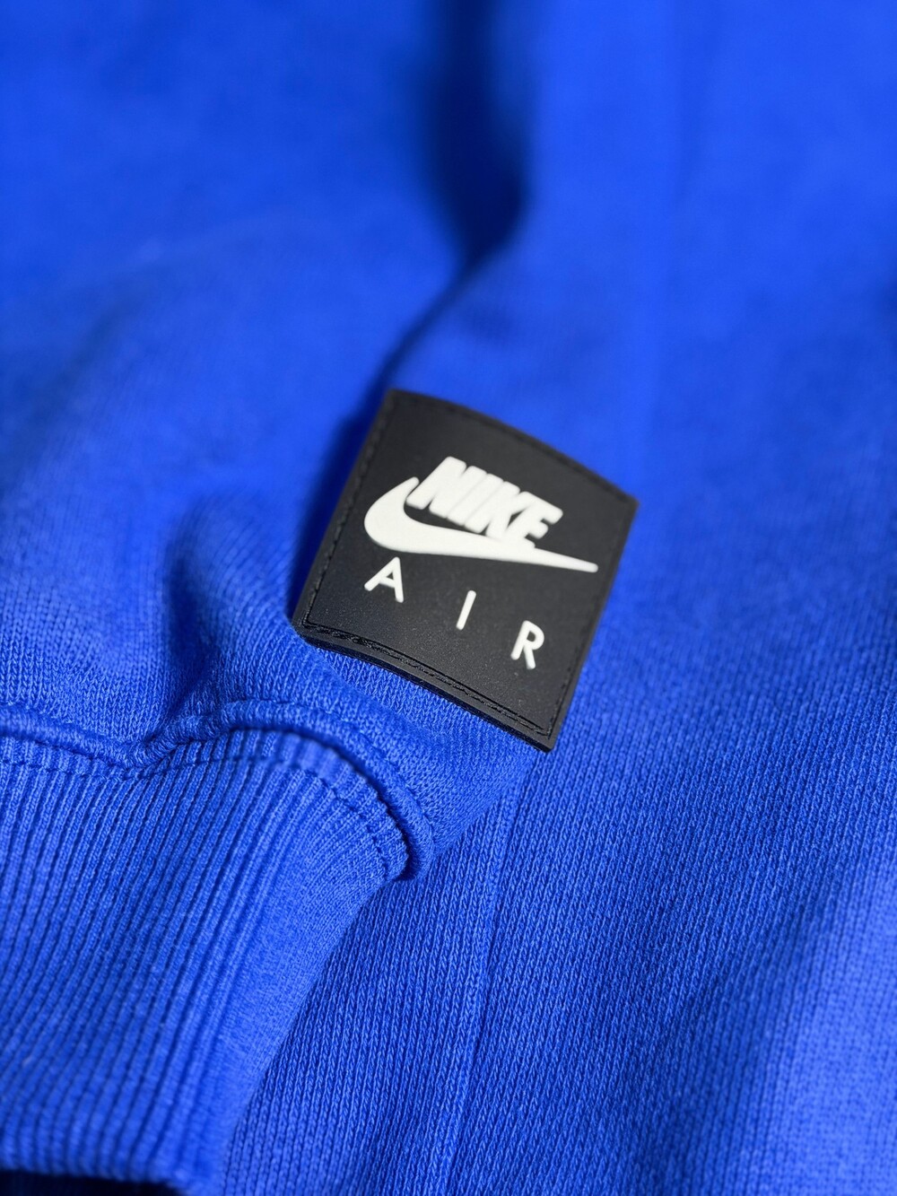 Nike Air Hoodie Small Blue Pullover Sweatshirt White Sleeve Panels - Picture 2 of 6